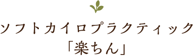 ソフトカイロプラクティック「楽ちん」